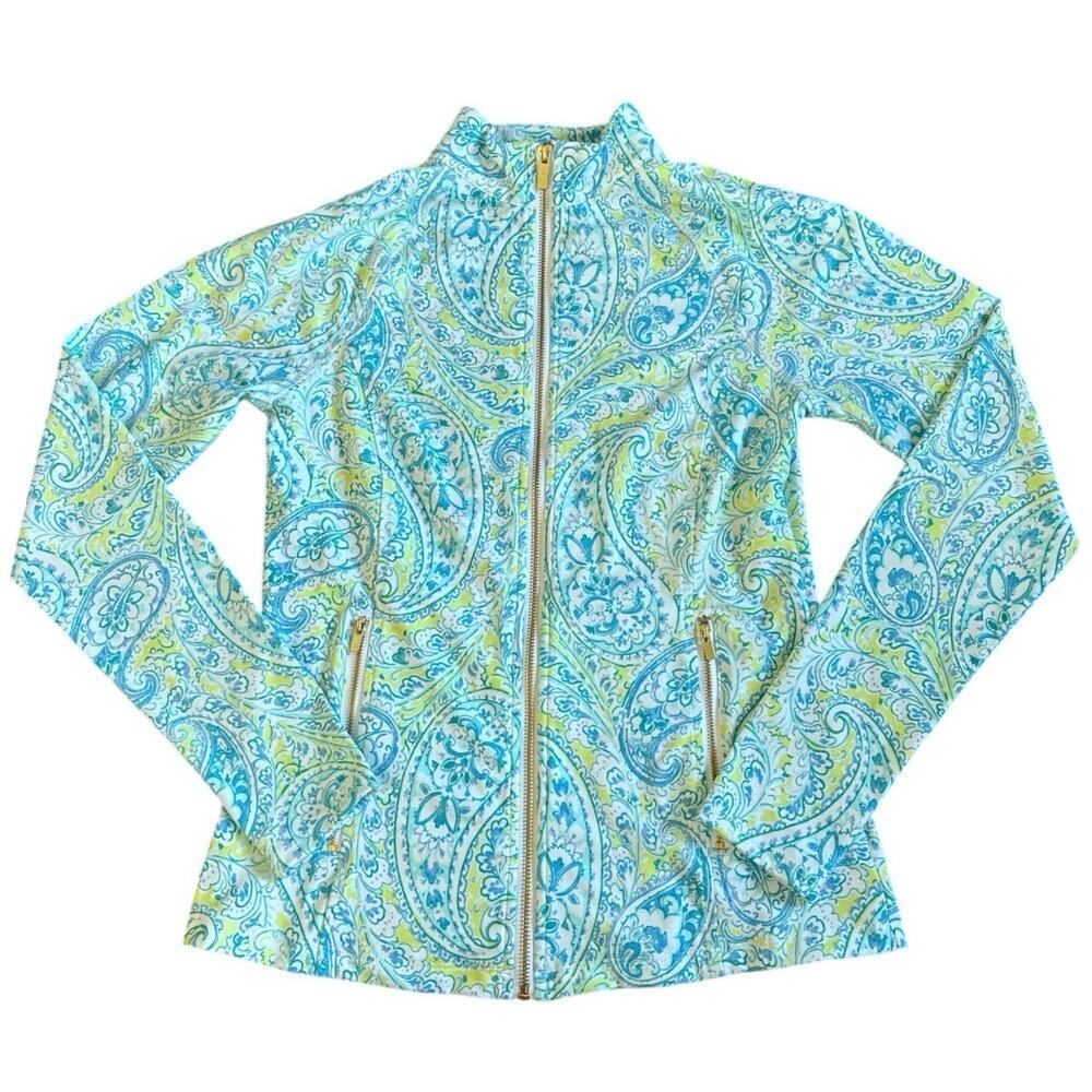 NWT Sigrid Olsen Golf & Tennis Women’s Blue Long Sleeve Full Zip Jacket Small